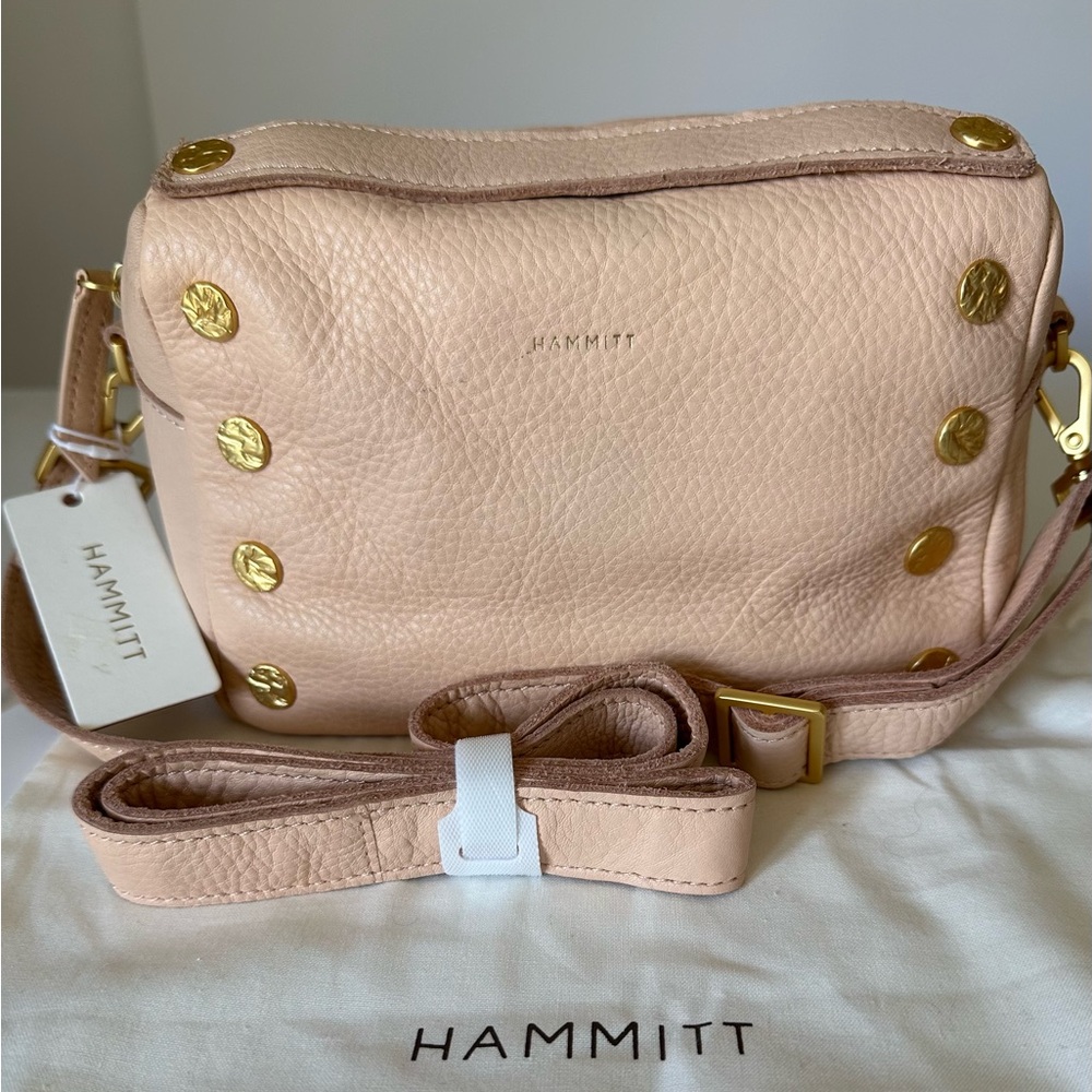 Hammitt Crossbody Evan Bag in Blush Pink with Gold Accents